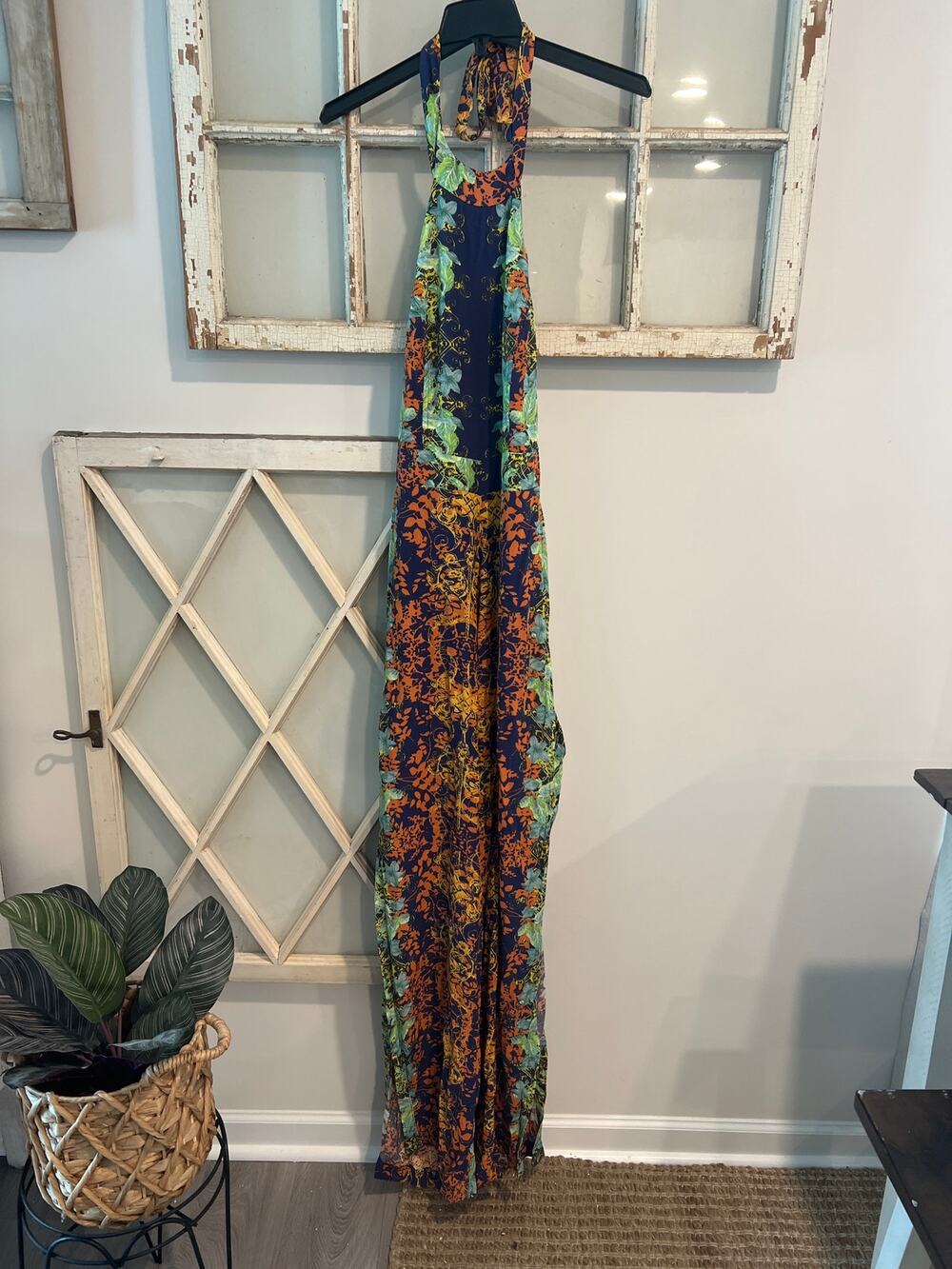 NWT Afghan viscose jumpsuit size G or large knit boxy